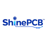 Blue ShinePCB logo with integrated circuit graphic, symbolizing innovative PCB design and fabrication for electronics assembly.