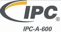 Official IPC logo with "IPC-A-600" text, representing the acceptability standard for printed circuit boards and electronics.