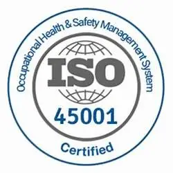 ISO 45001 Certified logo for Occupational Health & Safety Management System, ensuring workplace safety in PCB manufacturing.
